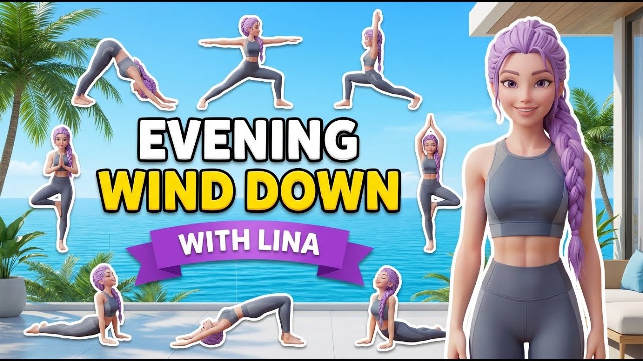 5 Minute Evening Wind Down | Relaxing Yoga for Kids & Beginners