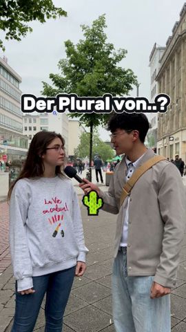 Was ist Plural von Kaktus..? #shorts  #umfrage #interview #deutschland #funny #reels #comedy