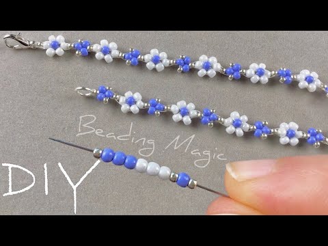 Floral Multi-Gemstone Beaded Statement Necklace in Blue - Ice Spring |  NOVICA