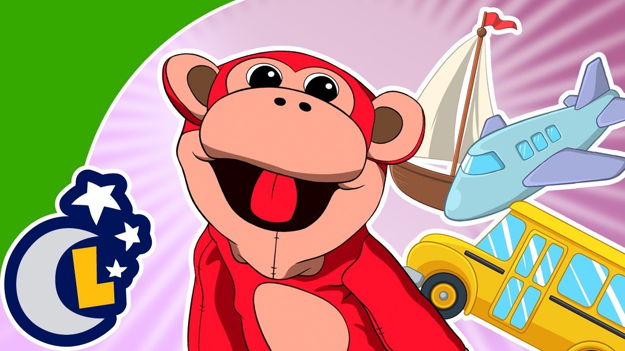 Los Transportes en Ingles Para Niños con El Mono Sílabo. Lunacreciente