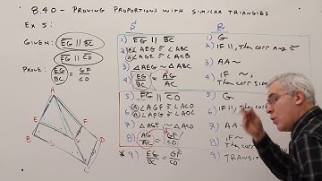 8.4D--Proving Proportions With Similar Triangles
