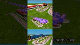 TRAINS CRAZY CROSSING ON ROUND CIRCLE DANGEROUS RAILROAD TRACKS | #railway #train #automobile