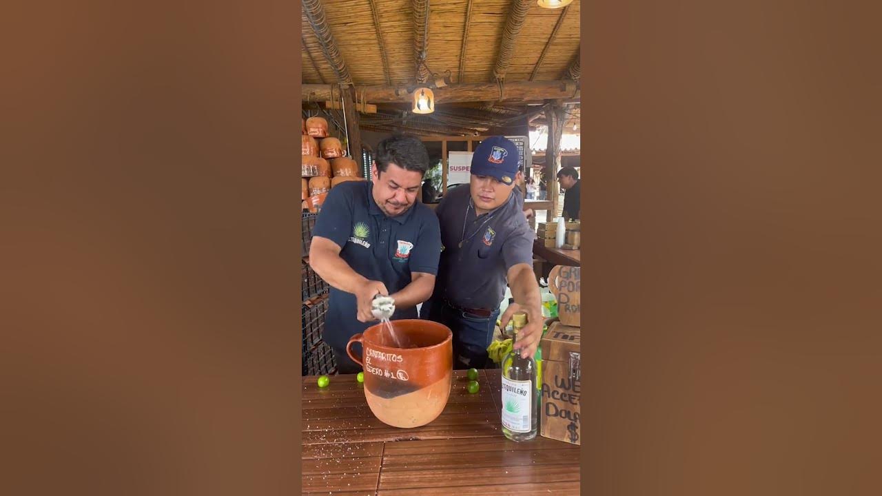 Bar in Mexico makes a GIANT tequila cocktail! 😮🍹  -  🎥 javis_olivo