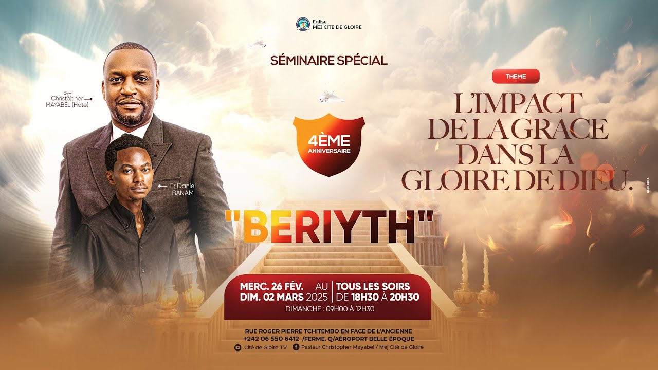 🔴 BERIYTH 2025 (Jour 1) | L'IMPACT DE LA GRACE DANS LA GLOIRE DE DIEU ...