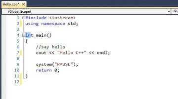 C++ - Analyzing a HelloWorld Program