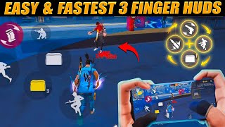 Best 3 Finger Custom Hud ⚡🔥| 3 Finger Custom Hud Free Fire |3 Finger Super Movement Custom Hud