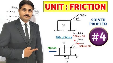 FRICTION SOLVED PROBLEMS IN ENGINEERING MECHANICS IN HINDI LECTURE 4 @TIKLESACADEMYOFMATHS