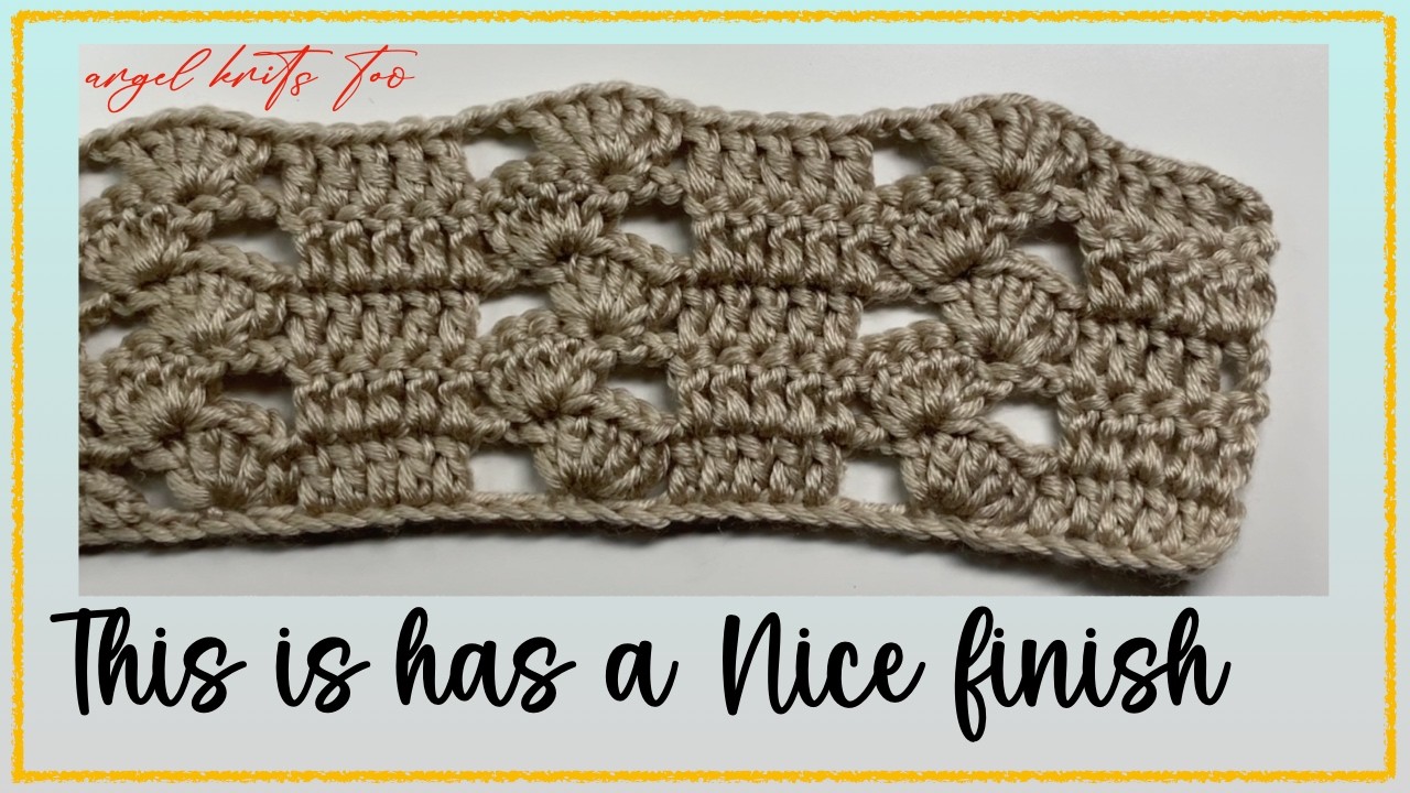 Как связать крючком блок и смещенный ракушечный стежок