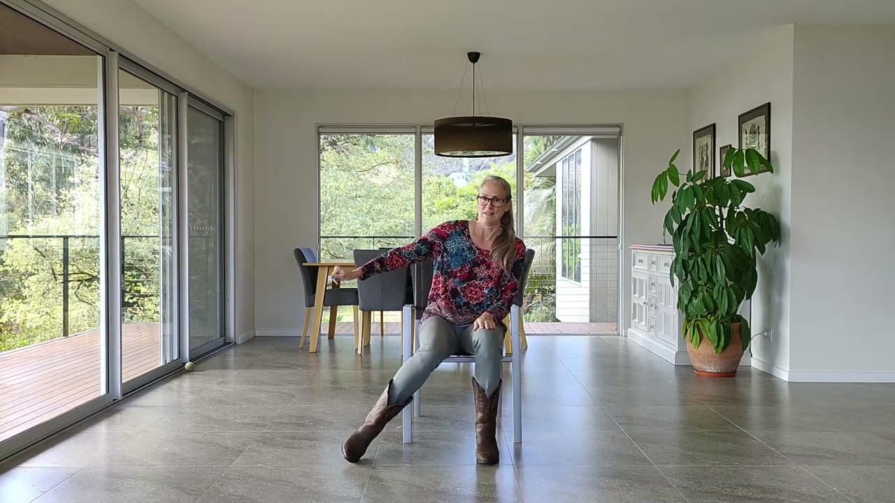 Rhythm of the Rain (Chair Dance) Seated Line Dancing Tutorial and Demo Video