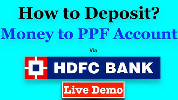 Transfer money to PPF account online HDFC | How to deposit money to PPF HDFC Bank | TAMIL