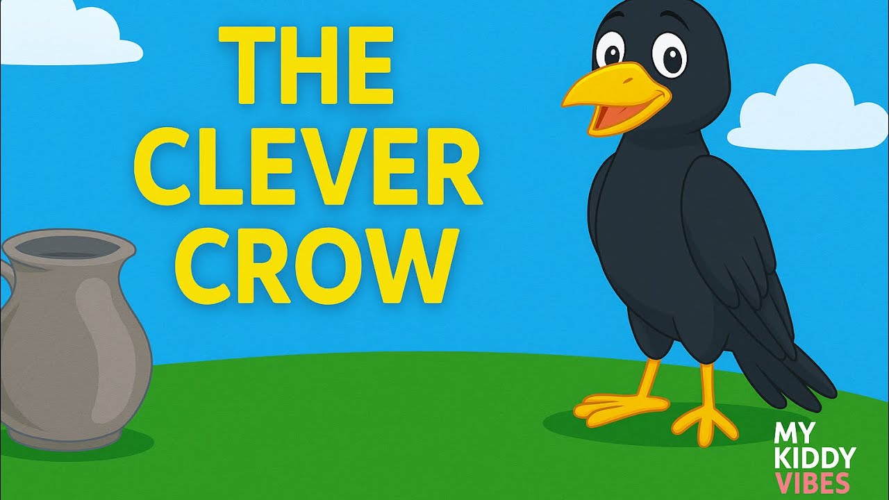 The Clever Crow Song 🪶💧 | Moral Rhyme Story for Kids | My Kiddy Vibes