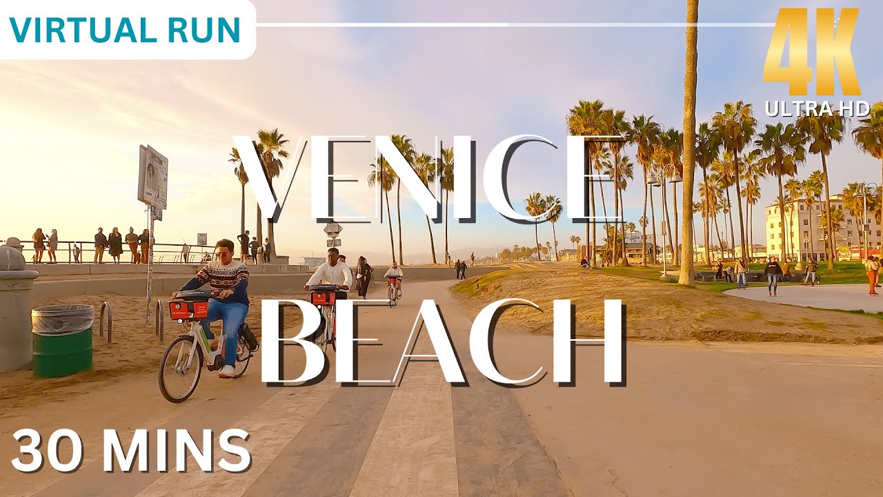 VENICE BEACH • Virtual Running Workout 4K 30 Minutes