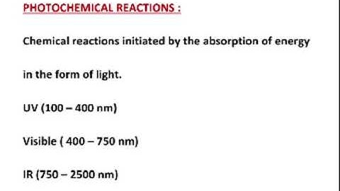 #32 PHOTOCHEMISTRY (BASICS)