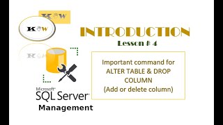 Lesson # 4 | Important command for DROP/DELETE TABLE)| MS SQL Server Tutorial #MNCfresher #SQLServer