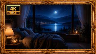 Cozy Moonlit Bedroom 🌙 | 4K Frame TV Art | Luxury Night View & Relaxing Smart TV Screensaver screenshot 4
