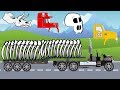 Halloween Truck and Pumpkin Excavator | What Cabin | Cartoon Animation for Children or Babies