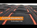 Custom Diamonds (embroidery-like) - Leather Upholstery