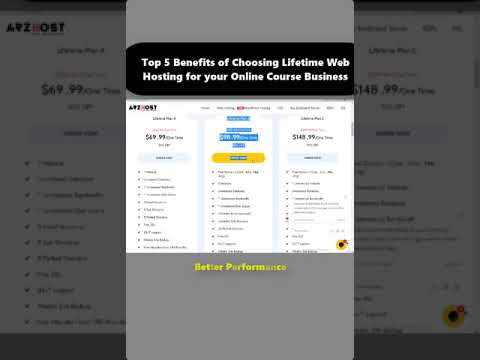 top 5 benefits of choosing lifetime web hosting for your online course business