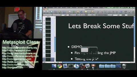 Metasploit Class Videos: 3 Metasploit Fuzzing and Exploit Development 4/6