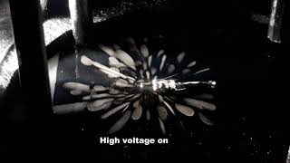 Effect of high voltage on cloud chamber tracks
