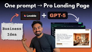 Building High-Converting Landing Pages with GPT-5 | Lovable Tutorial #1