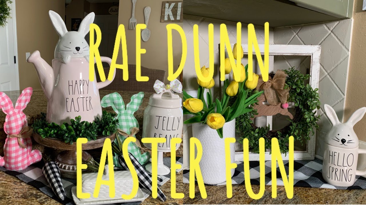 EASTER KITCHEN DECORATE WITH ME 🐇 RAE DUNN EASTER DECOR/ EASTER DECOR IDEAS