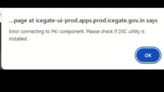 how to resolved pki component issue on icegate portal
