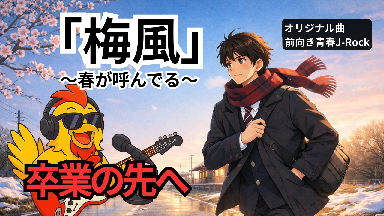 【卒業の先へ】新生活の背中を押す春の応援歌｜「梅風（うめかぜ）」｜日本語オリジナル曲