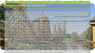 How to : Planning a dollywood amusement park vacation: coupons for dollywood