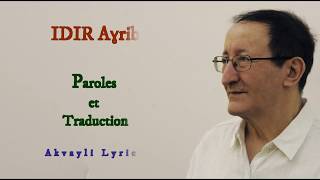 Video thumbnail of "Aghrib  IDIR - Paroles et Traduction"