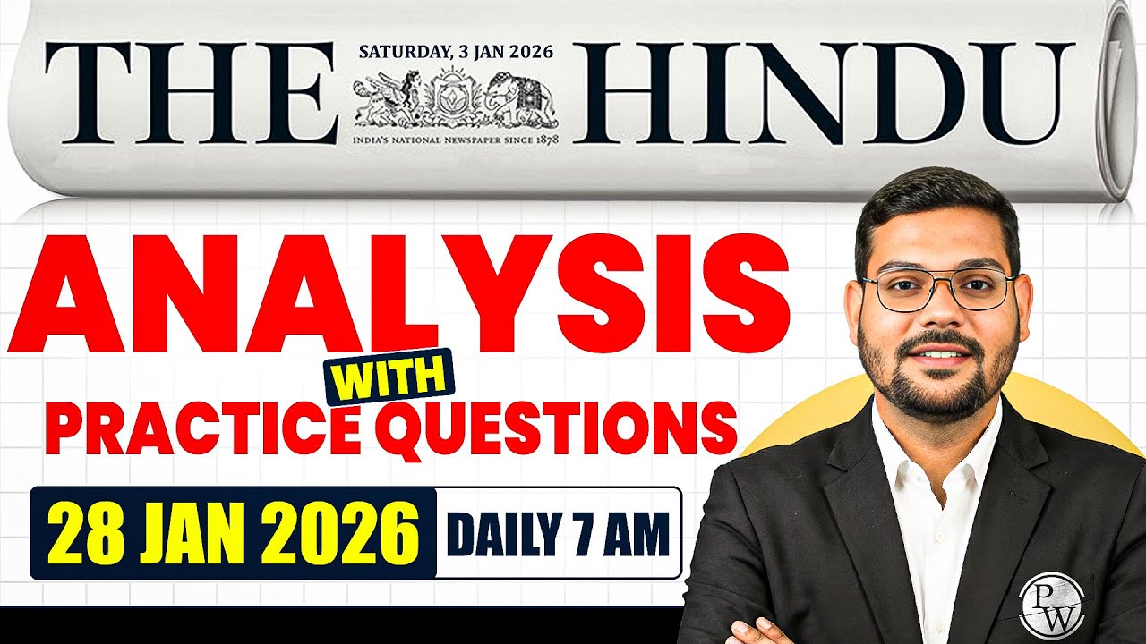 The Hindu Newspaper Analysis for CLAT 2027 | 28 January 2026 | GK & Current Affairs