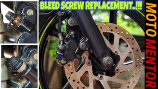 How to replace bike disc brake oil screw