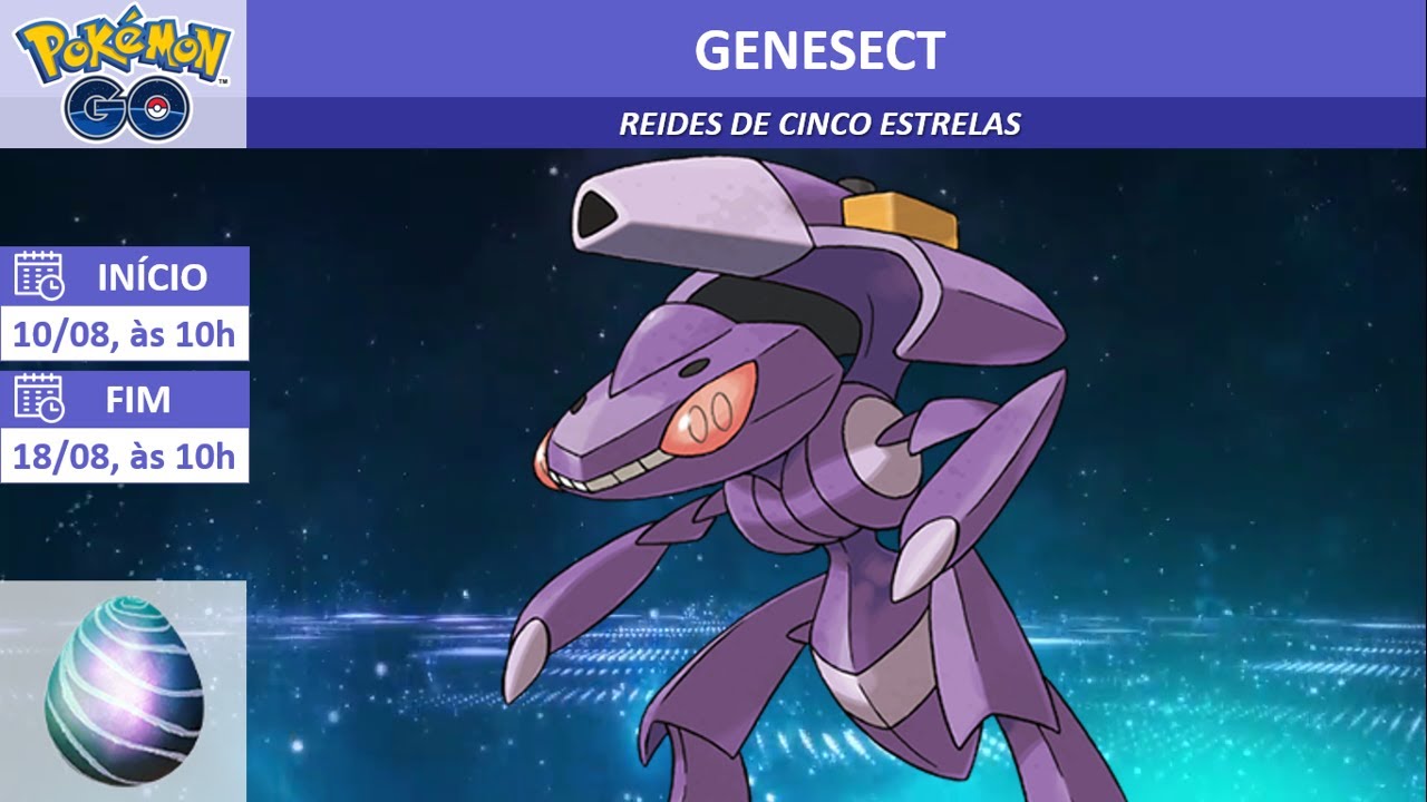 Pokémon GO: Genesect retorna ao jogo em Reides 5 Estrelas