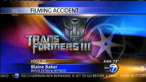 Transformers 3 Extra Seriously Injured on Set.