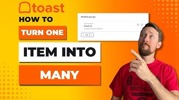 Toast POS: Create Item With Multiple Options