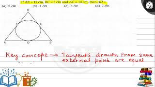 (a) \\( 5 \\mathrm{~cm} \\) , if \\( A B=12 \\mathrm{~cm}, B C=8 \\mathrm{~cm} \\) and \\( A C=10 \\mathr...