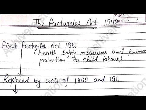 Revision capsule of Factories Act 1948| industrial law| B.Com 2nd year