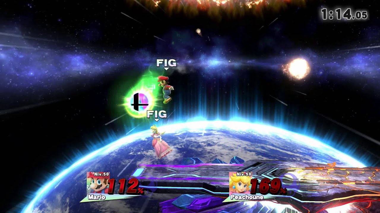 Super Smash Bros Wii U : Mario VS Peach - YouTube
