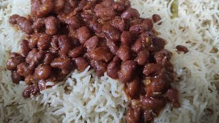 How To Make Boiled Rice With Chiken beans | Rajma Chawal recipe