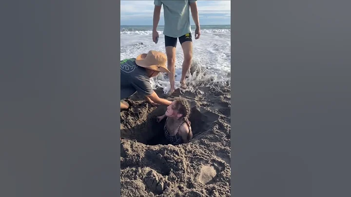 Beach hole gone wrong #shorts