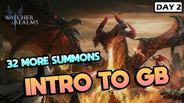 An Intro to GUILD BOSS + 32 MORE SUMMONS! || DAY 2 F2P || Watcher of Realms