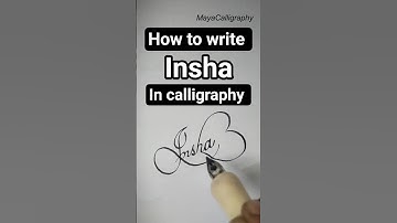 Comment your name | Insha in cursive #calligraphy #handwriting #shorts