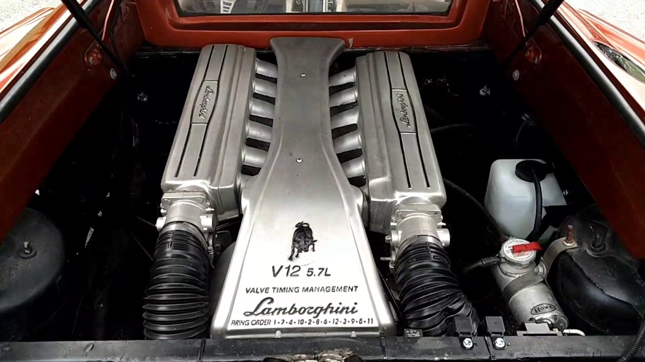 1999 Orange Lamborghini Diablo GT-R Replica Engine View ...