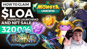 How to claim your League of Ancients LOA tokens from Public NFT sale and launchpad on dashboard