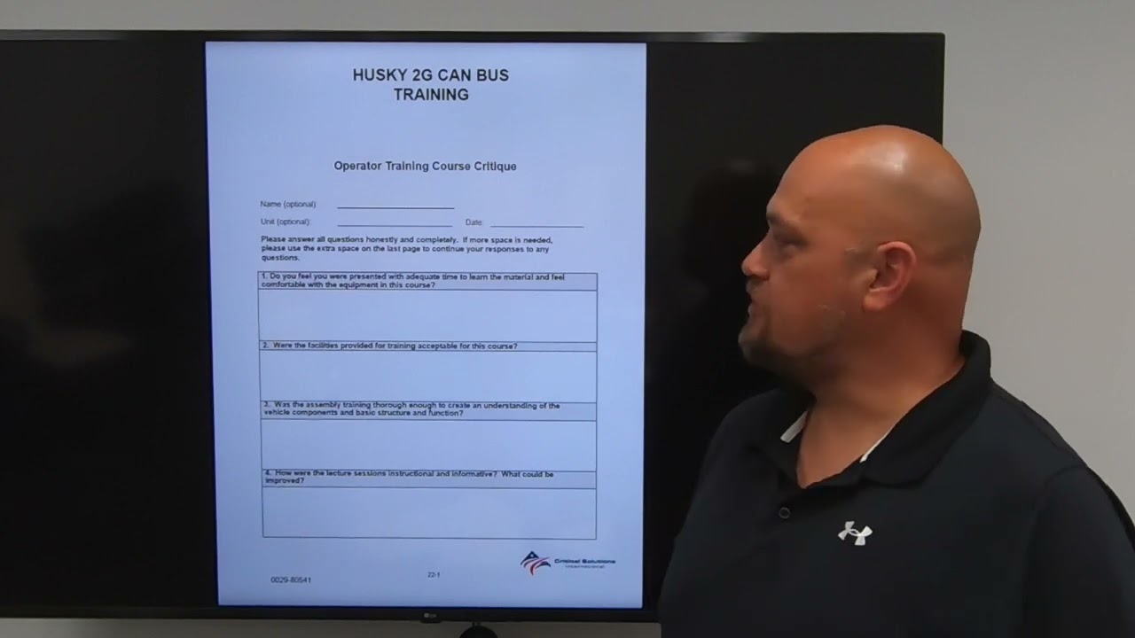 22 0029-80541 - Husky 2G OPNET – Operator Training Critique