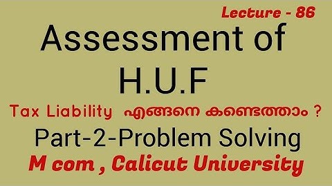 Assessment of HUF/Part2/Problem solving in Malayalam