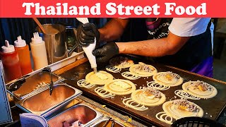 Tokyo in Thailand - Roll pancake with pork, sausage, egg and cream Thai street food Bangkok Shorts