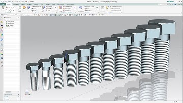 SIEMENS NX 10 - PART FAMILIES - SCREW