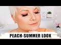 Peach  coral summer makeup  easy peasy