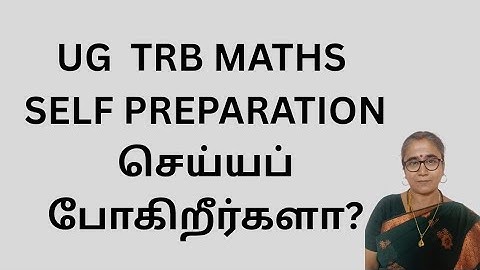 Are you going to do UG TRB MATHS -SELF PREPARATION? #ugtrbmaths #ugtrb